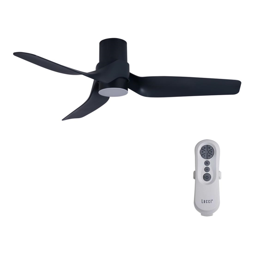 Lucci air 213354 - LED Dimmable ceiling fan NAUTICA 1xGX53/12W/230V black + remote control
