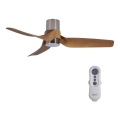 Lucci air 213355-LED Dimmable ceiling fan NAUTICA 1xGX53/12W/230V brown/shiny chrome + remote control