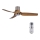 Lucci air 213355-LED Dimmable ceiling fan NAUTICA 1xGX53/12W/230V brown/shiny chrome + remote control