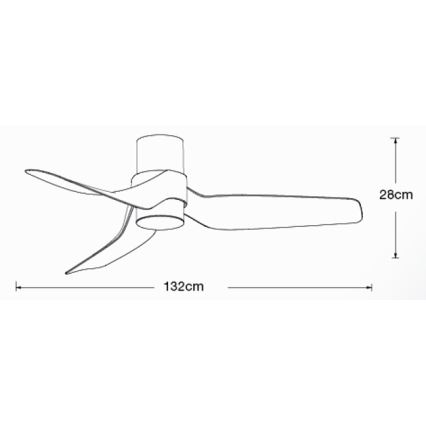 Lucci air 213355-LED Dimmable ceiling fan NAUTICA 1xGX53/12W/230V brown/shiny chrome + remote control