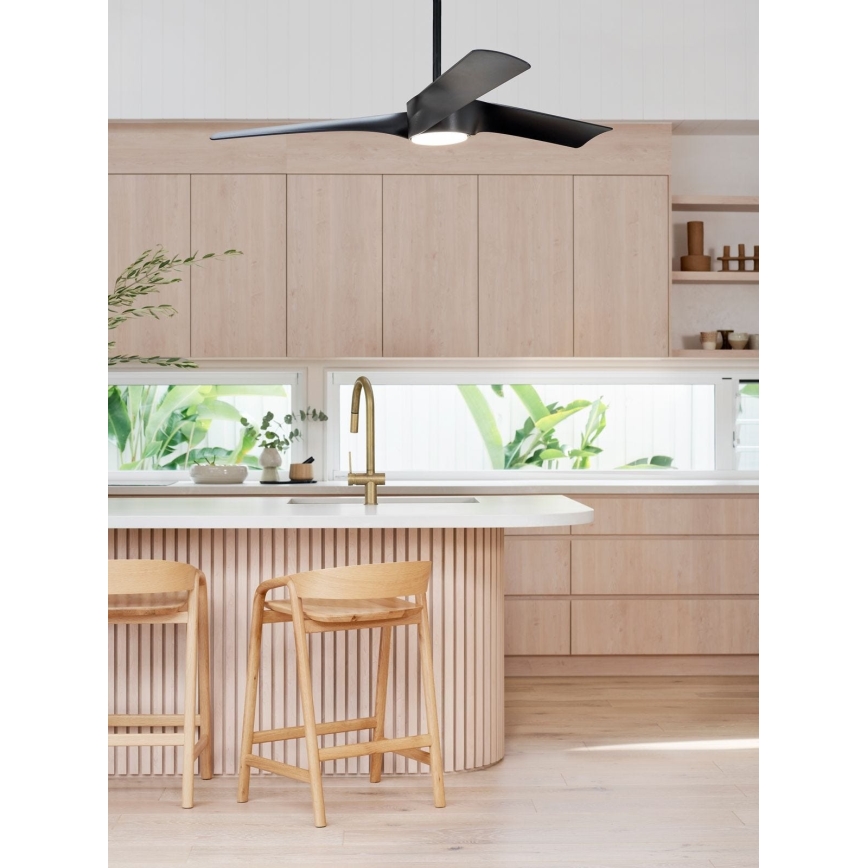 Lucci air 213358 - LED Dimmable ceiling fan LINE 1xGX53/12W/230V black + remote control
