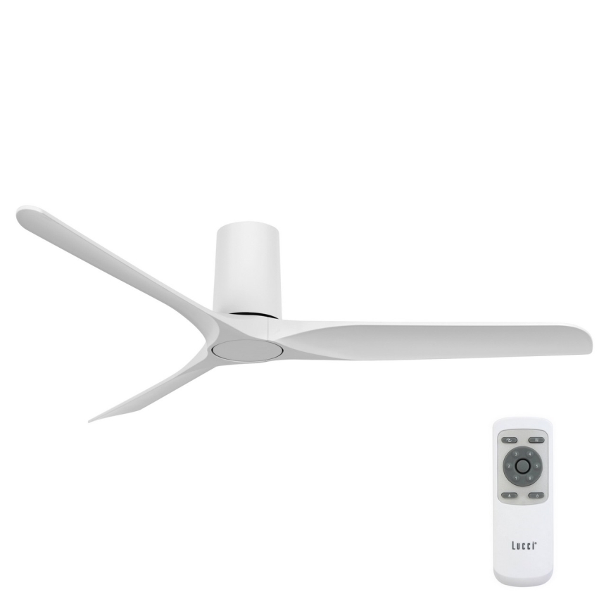 Lucci air 21610049 - Ceiling fan LONDO white + remote control
