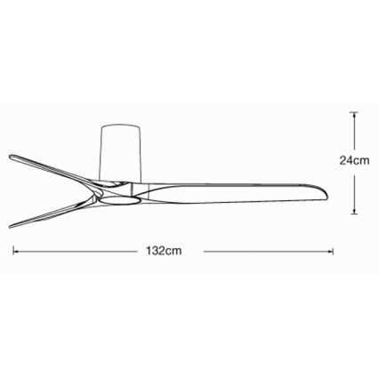 Lucci air 21610149 - Ceiling fan LONDO black + remote control