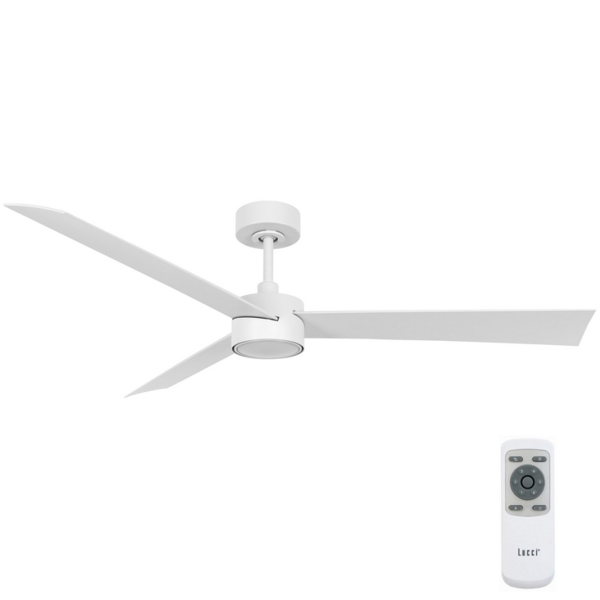 Lucci air 21610349- LED Dimmable ceiling fan CLIMATE 1xGX53/12W/230V white + remote control