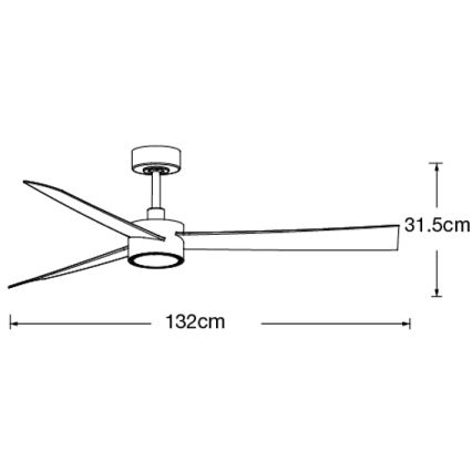 Lucci air 21610349- LED Dimmable ceiling fan CLIMATE 1xGX53/12W/230V white + remote control