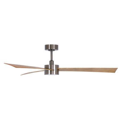 Lucci air 21610449 - LED Dimmable ceiling fan CLIMATE 1xGX53/12W/230V brown/shiny chrome + remote control