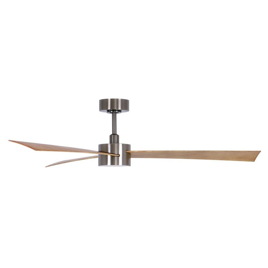 Lucci air 21610449 - LED Dimmable ceiling fan CLIMATE 1xGX53/12W/230V brown/shiny chrome + remote control