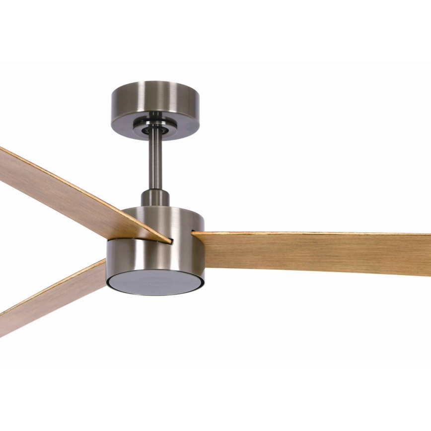 Lucci air 21610449 - LED Dimmable ceiling fan CLIMATE 1xGX53/12W/230V brown/shiny chrome + remote control