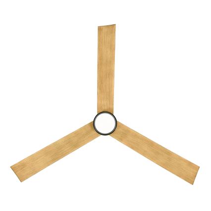 Lucci air 21610449 - LED Dimmable ceiling fan CLIMATE 1xGX53/12W/230V brown/shiny chrome + remote control