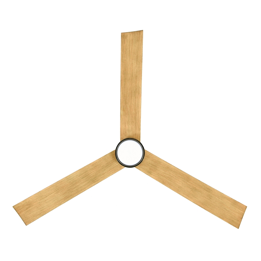 Lucci air 21610449 - LED Dimmable ceiling fan CLIMATE 1xGX53/12W/230V brown/shiny chrome + remote control