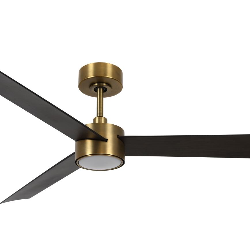 Lucci air 21610549- LED Dimmable ceiling fan CLIMATE 1xGX53/12W/230V wenge/gold + remote control