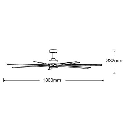 Lucci air 21610849 - Dimmable ceiling fan ATLANTA 1xGX53/12W/230V white + remote control