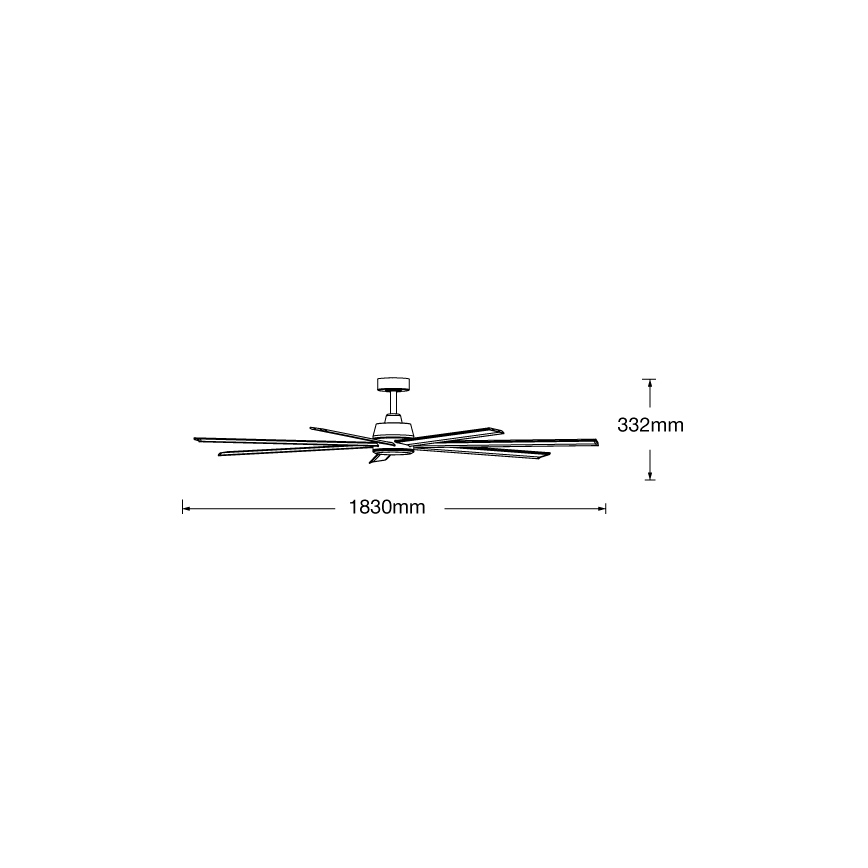 Lucci air 21610949 - Ceiling fan ATLANTA 1xGX53/12W/230V black + remote control
