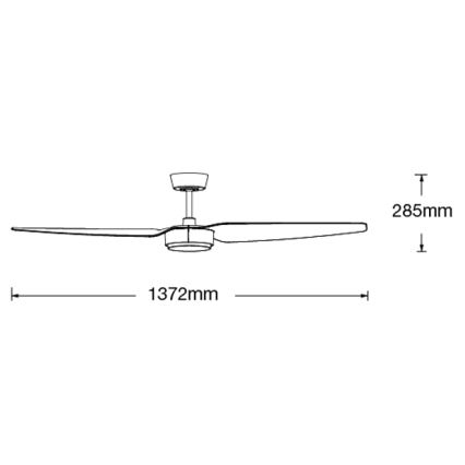 Lucci air 21615349 - Ceiling fan CONDOR white + remote control