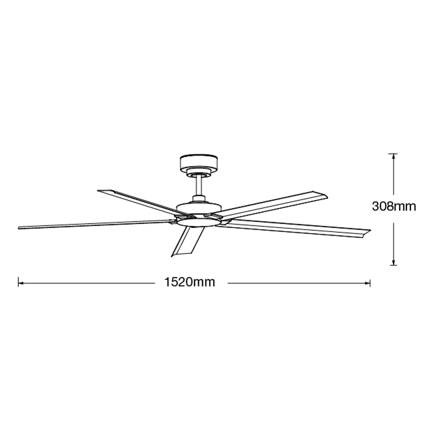 Lucci air 21616049 - Ceiling fan MONZA IP55 white + remote control