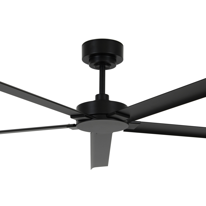Lucci air 21616149 - Ceiling fan MONZA IP55 black + remote control