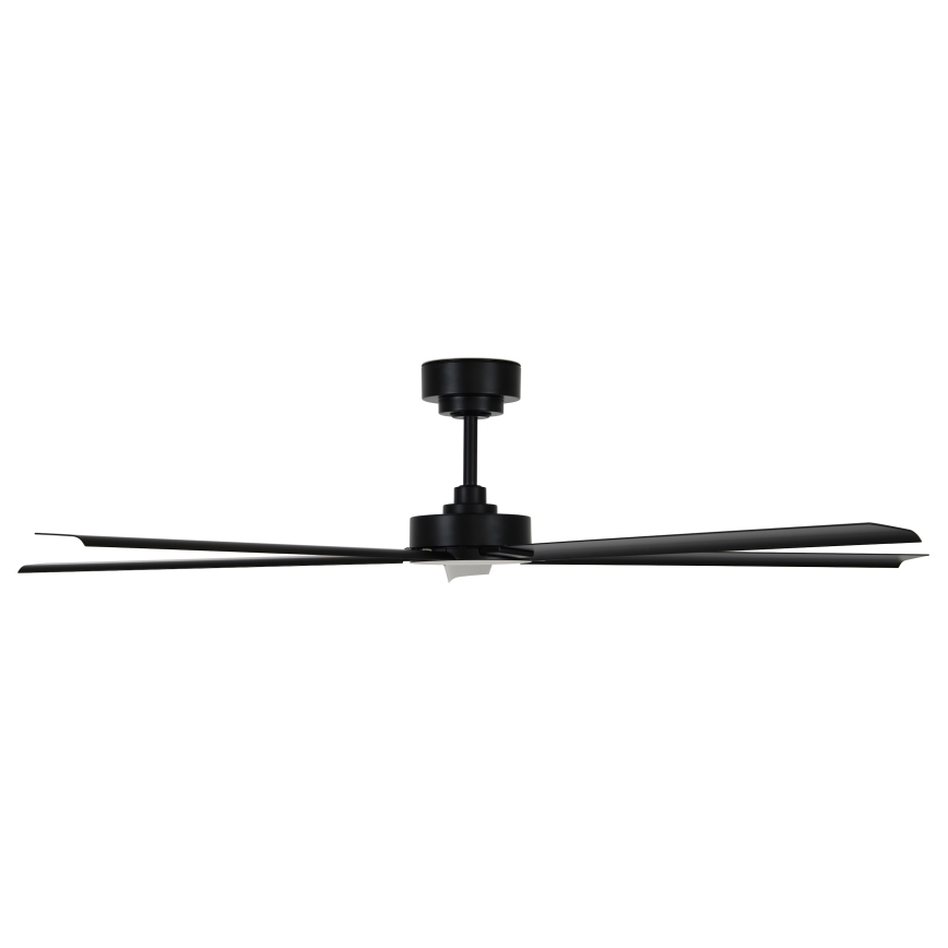 Lucci air 21616149 - Ceiling fan MONZA IP55 black + remote control
