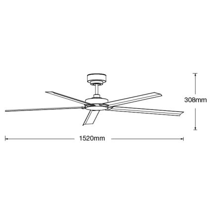 Lucci air 21616149 - Ceiling fan MONZA IP55 black + remote control