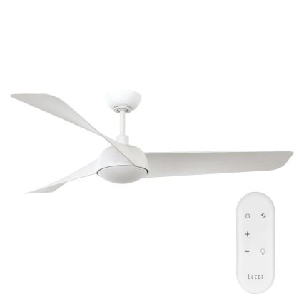 Lucci Air 21617049 - LED Dimmable Ceiling Fan OSPREY 1xGX53/12W/230V Ø 132 cm White + Remote Control