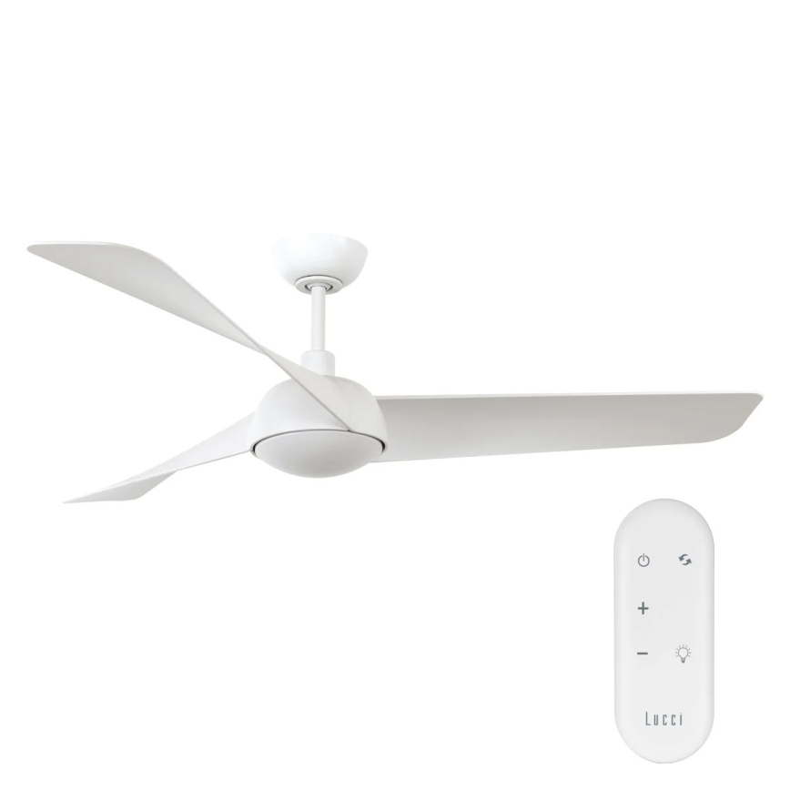 Lucci Air 21617049 - LED Dimmable Ceiling Fan OSPREY 1xGX53/12W/230V Ø 132 cm White + Remote Control