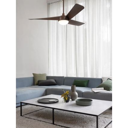 Lucci Air 21617249 - Dimmable LED Ceiling Fan OSPREY 1xGX53/12W/230V Ø 132 cm Bronze + Remote Control