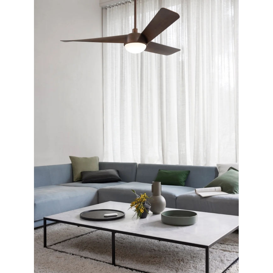 Lucci Air 21617249 - Dimmable LED Ceiling Fan OSPREY 1xGX53/12W/230V Ø 132 cm Bronze + Remote Control