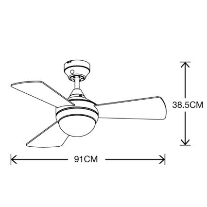 Lucci Air 512311 - Ceiling fan AIRLIE HUGGER 2xE27/15W/230V wood/brown + remote control