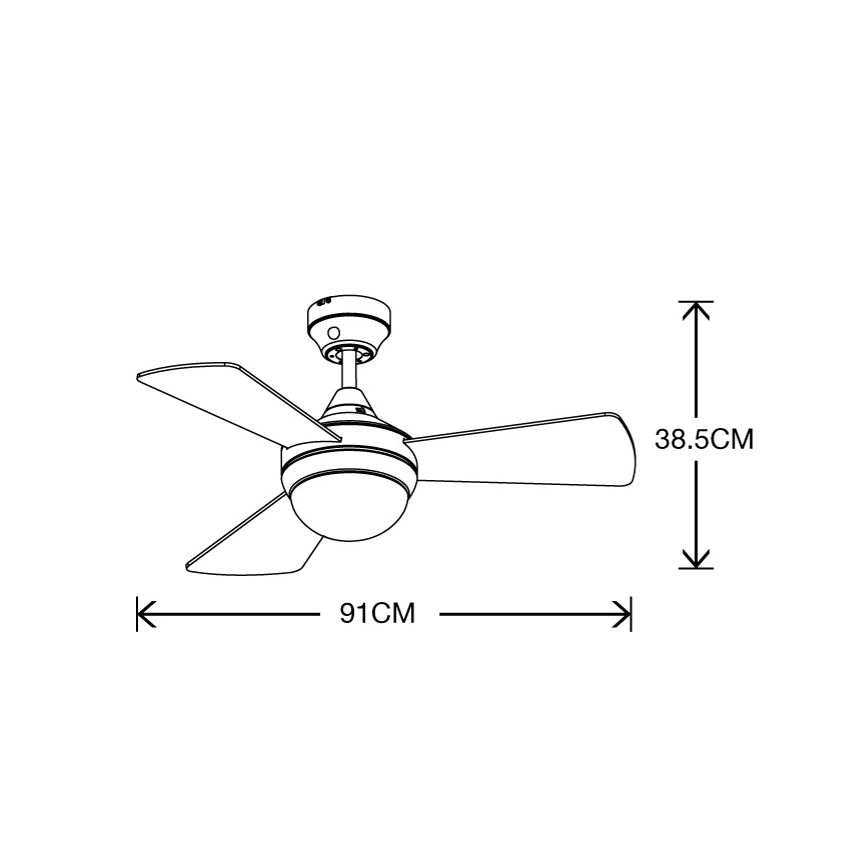 Lucci Air 512311 - Ceiling fan AIRLIE HUGGER 2xE27/15W/230V wood/brown + remote control