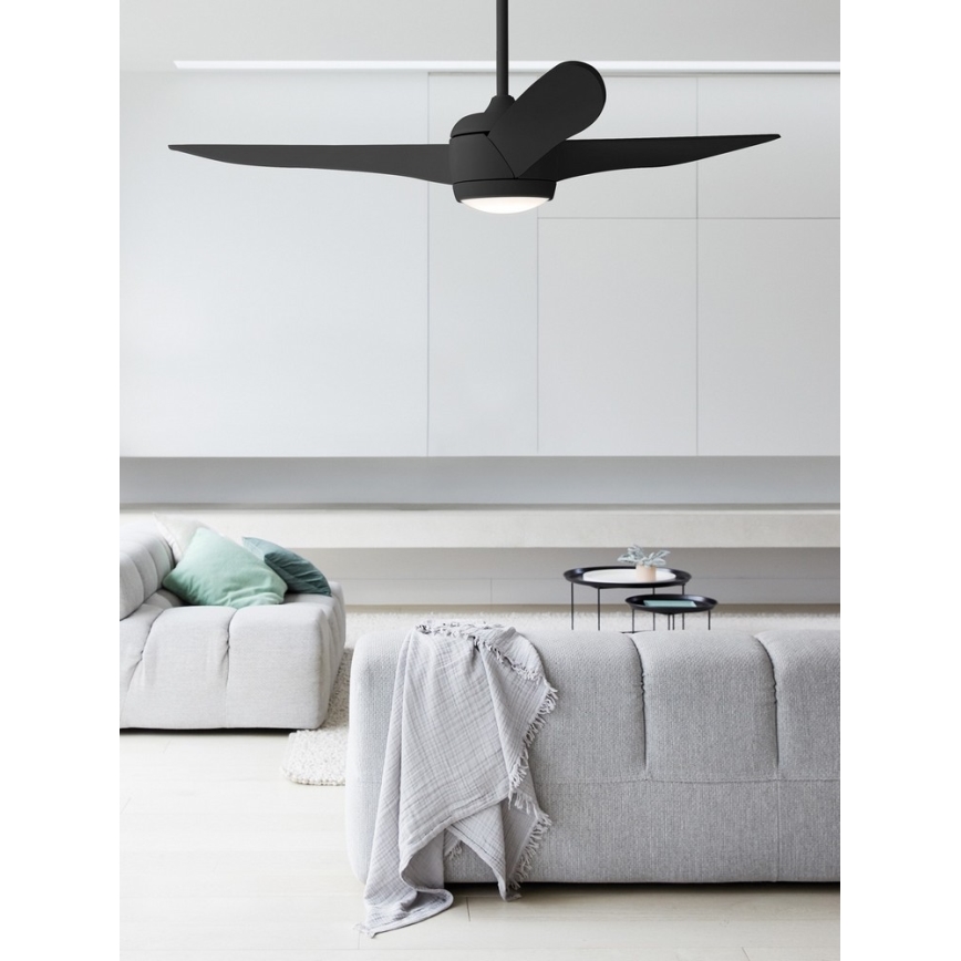 Lucci air 512910 - LED Ceiling fan AIRFUSION NORDIC LED/20W/230V black + remote control