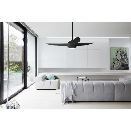 Lucci air 512910 - LED Ceiling fan AIRFUSION NORDIC LED/20W/230V black + remote control