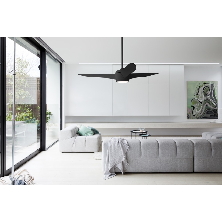 Lucci air 512910 - LED Ceiling fan AIRFUSION NORDIC LED/20W/230V black + remote control