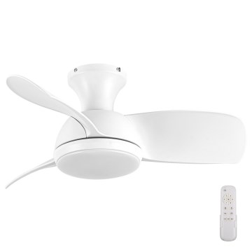 Lucci air 513071 - LED Dimmable ceiling fan SYROS LED/18W/230V 3000/4000/6000K white + remote control