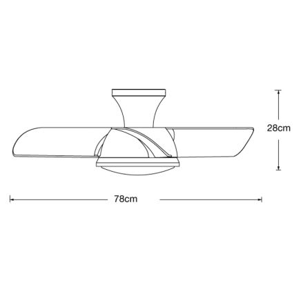 Lucci air 513071 - LED Dimmable ceiling fan SYROS LED/18W/230V 3000/4000/6000K white + remote control