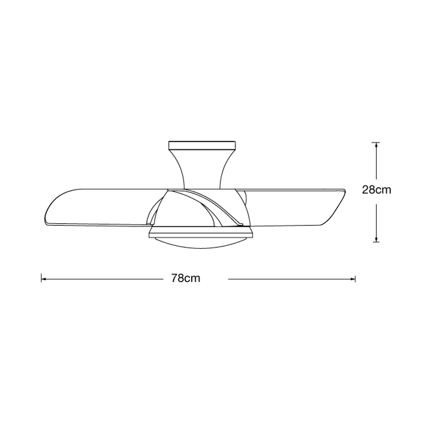 Lucci air 513071 - LED Dimmable ceiling fan SYROS LED/18W/230V 3000/4000/6000K white + remote control
