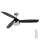 Lucci air 513072 - BRONX LED Dimmable Ceiling Fan, LED 18W/230V, 3000/4000/6000K, Black/Glossy Chrome, Ø 132 cm + Remote Control