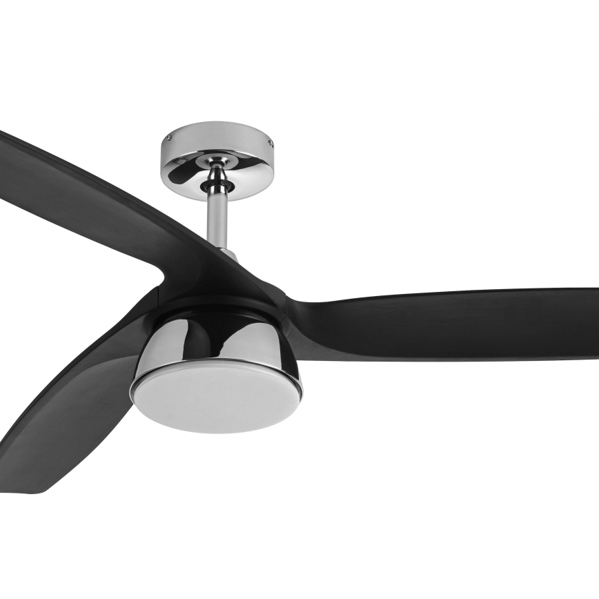 Lucci air 513072 - BRONX LED Dimmable Ceiling Fan, LED 18W/230V, 3000/4000/6000K, Black/Glossy Chrome, Ø 132 cm + Remote Control