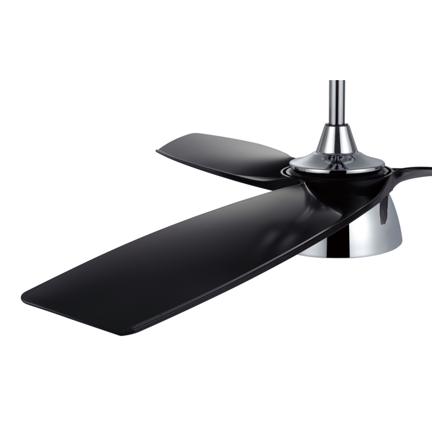 Lucci air 513072 - BRONX LED Dimmable Ceiling Fan, LED 18W/230V, 3000/4000/6000K, Black/Glossy Chrome, Ø 132 cm + Remote Control