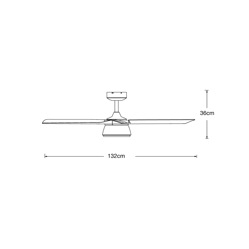 Lucci air 513072 - BRONX LED Dimmable Ceiling Fan, LED 18W/230V, 3000/4000/6000K, Black/Glossy Chrome, Ø 132 cm + Remote Control