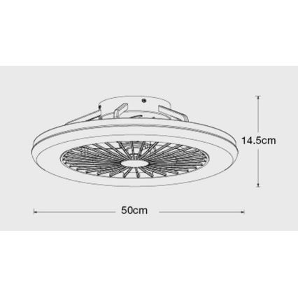Lucci Air 513200 - LED Dimmable ceiling light with a fan OSLO LED/20W/230V 3000/4500/6500K white + remote control