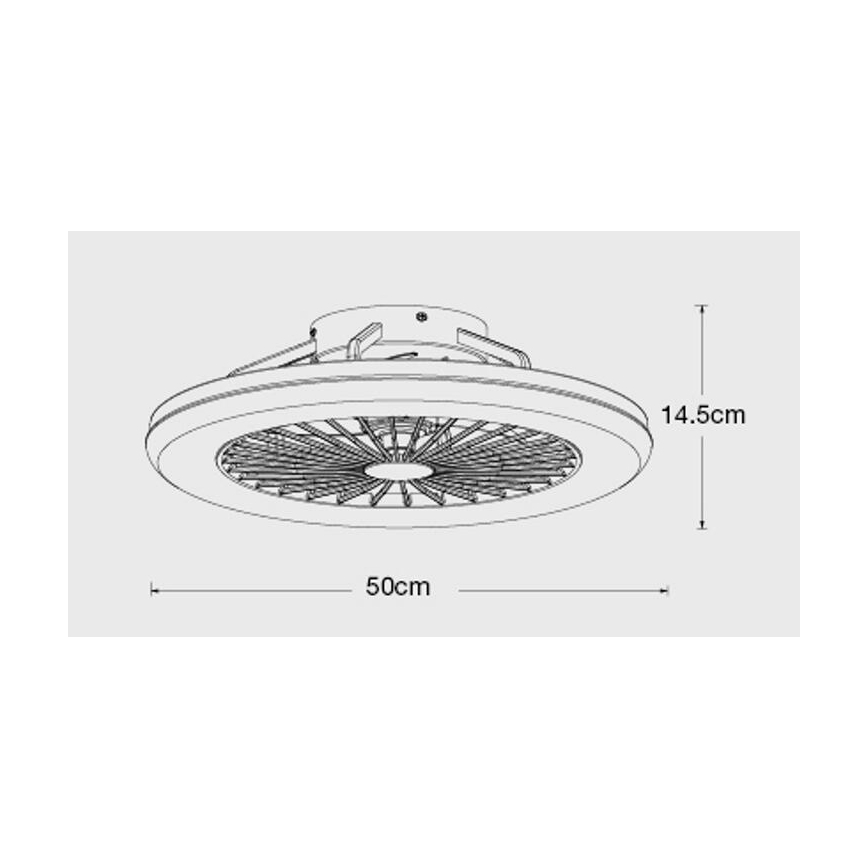 Lucci Air 513200 - LED Dimmable ceiling light with a fan OSLO LED/20W/230V 3000/4500/6500K white + remote control