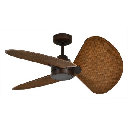 Lucci Air 51325649 - SABLE Dimmable LED Ceiling Fan 1xGX53/12W/230V 3000/4000/5000K Ø 91.5 cm brown + Remote control