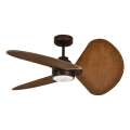 Lucci Air 51325649 - SABLE Dimmable LED Ceiling Fan 1xGX53/12W/230V 3000/4000/5000K Ø 91.5 cm brown + Remote control