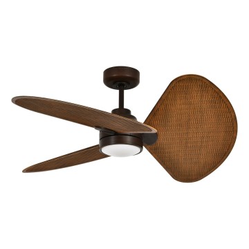 Lucci Air 51325649 - SABLE Dimmable LED Ceiling Fan 1xGX53/12W/230V 3000/4000/5000K Ø 91.5 cm brown + Remote control