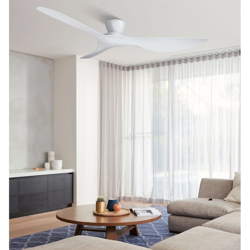 Lucci Air 514030 - Ceiling fan KOTARA dia. 137 cm white + remote control