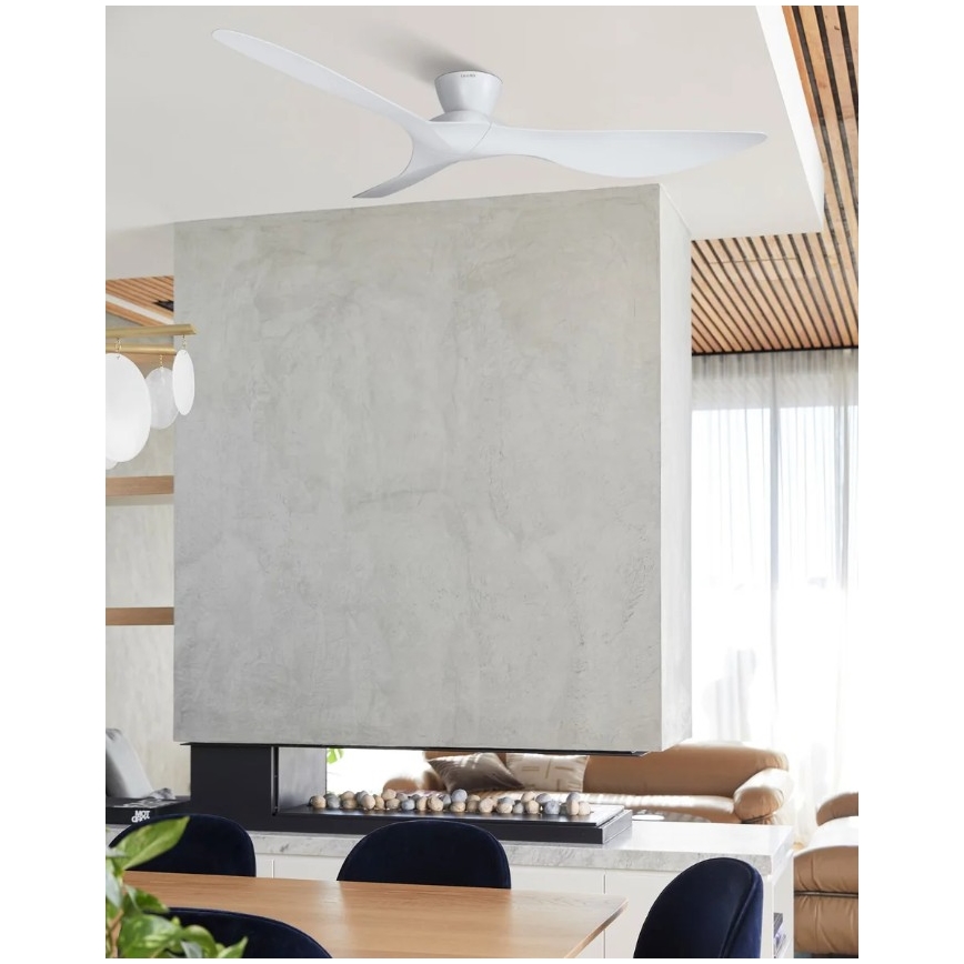 Lucci Air 514030 - Ceiling fan KOTARA dia. 137 cm white + remote control