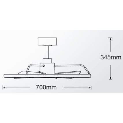 Lucci Air 516124 - LED Dimmable ceiling fan CESSNA LED/36W/230V 3000/4000/5000K black + remote control