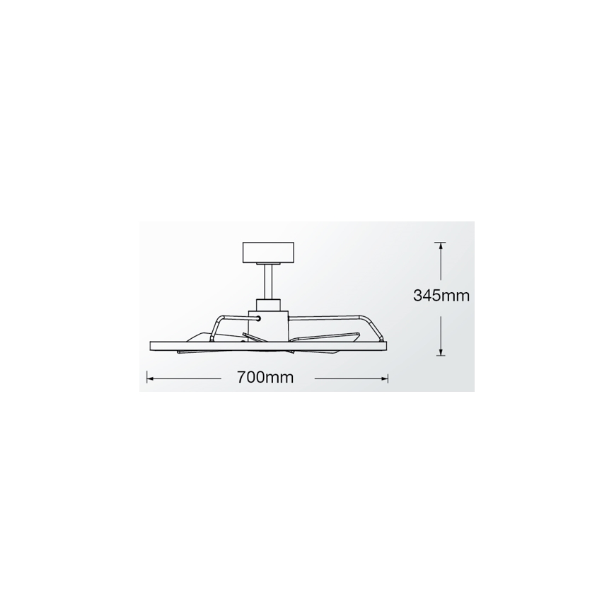 Lucci Air 516124 - LED Dimmable ceiling fan CESSNA LED/36W/230V 3000/4000/5000K black + remote control