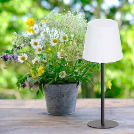 LED RGBW Dimmable Touch Outdoor Table Lamp LUCIA LED/2W/5V 1800/2700/6500K 3600 mAh IP44 Black