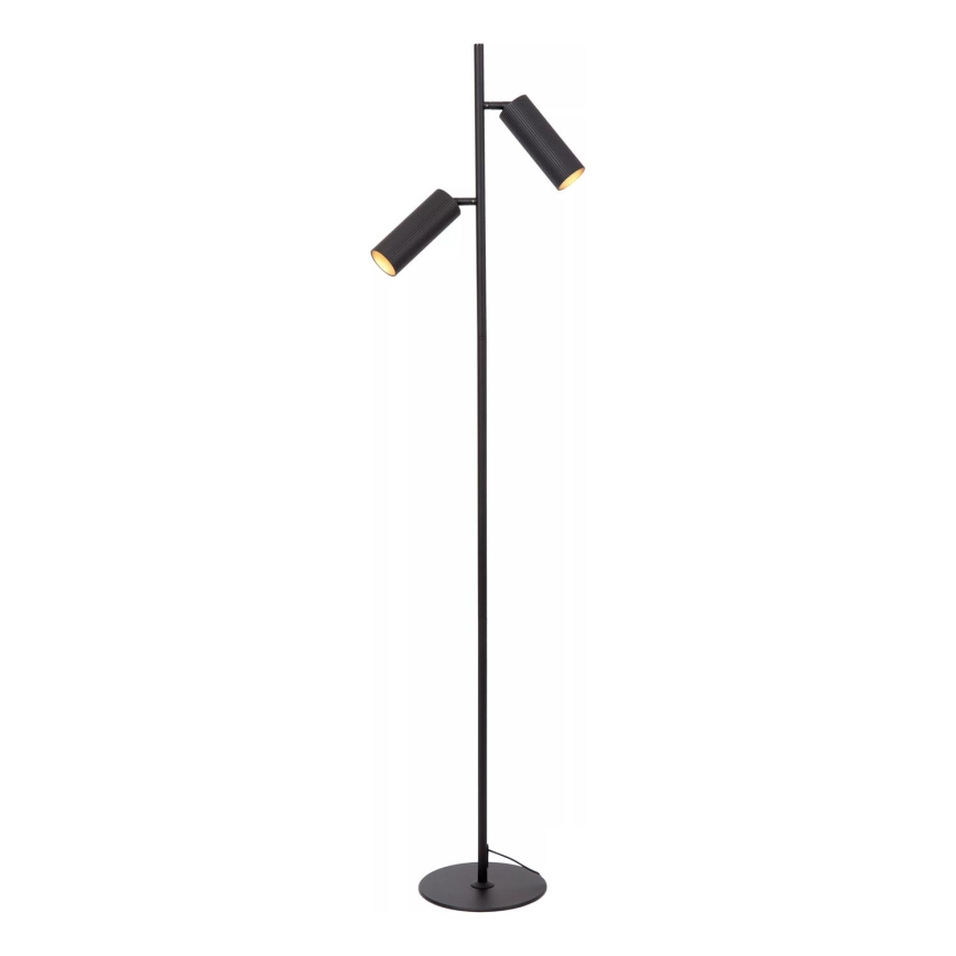 Lucide 09739/02/30 - Floor lamp CLUBS 2xGU10/40W/230V black