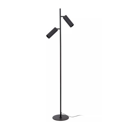 Lucide 09739/02/30 - Floor lamp CLUBS 2xGU10/40W/230V black